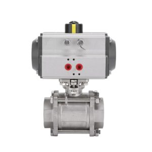 High Quality OEM Stainless Steel 304/316L High Temperature Pneumatic Internal Thread Ball Valve with Base Application