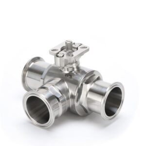 Stainless Steel 3/4 Inch SUS304/SUS316L Pneumatic Water Flanged High Platform Quick Release Three Way Ball Valve OEM High Temp
