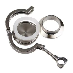 SS304 316 Sanitary Stainless Steel Silver Hexagon Head Pipe Fitting Tri Clamp Ferrule Hose Nipple Polished Quick Connect